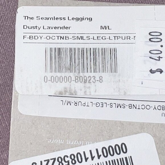 Everlane The Seamless Legging Rib Knit Light Purple Size M/L NWT $58 MSRP - Picture 6 of 7